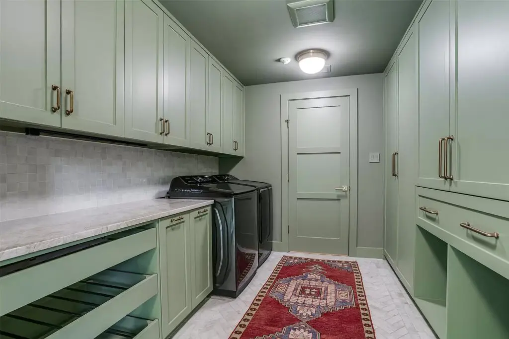 A well-appointed laundry room.