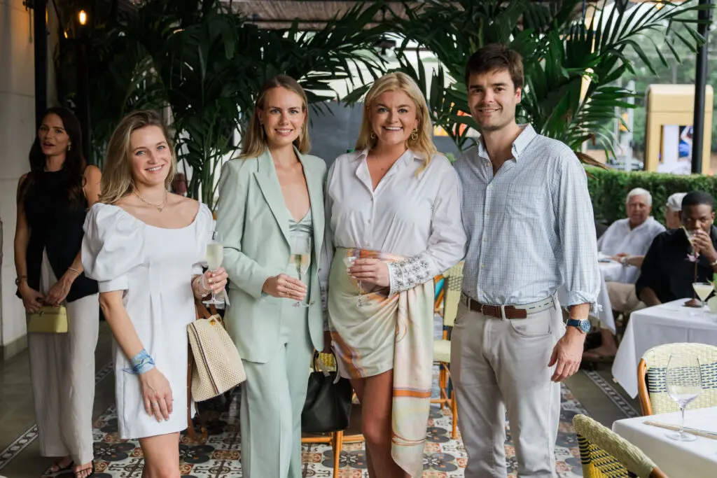 Sallie Green, Elizabeth Carl, Lauren Gray, Alexander Green at the Le Colonial Summer Soirée, co-hosted by PaperCity (Photo by Johnny Than)