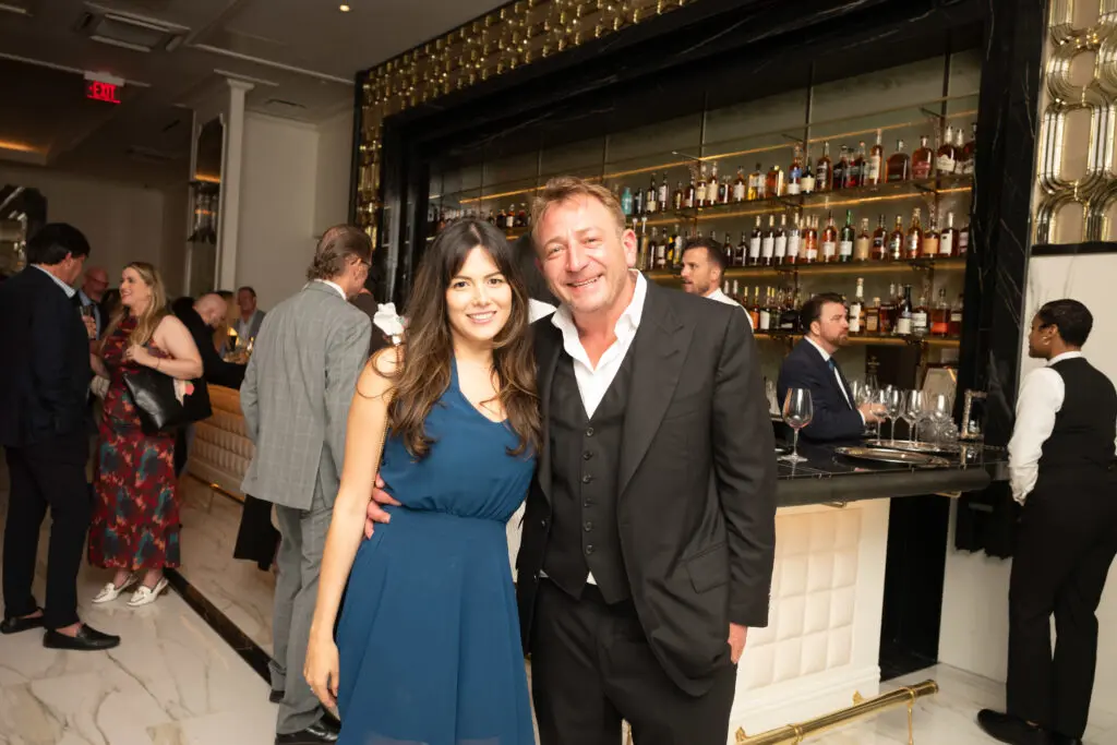 Fernanda Guilarte, Benjamin Berg at the opening of his opulent steakhouse Turner's Cut, located in Autry Park (Photo by Daniel Ortiz)