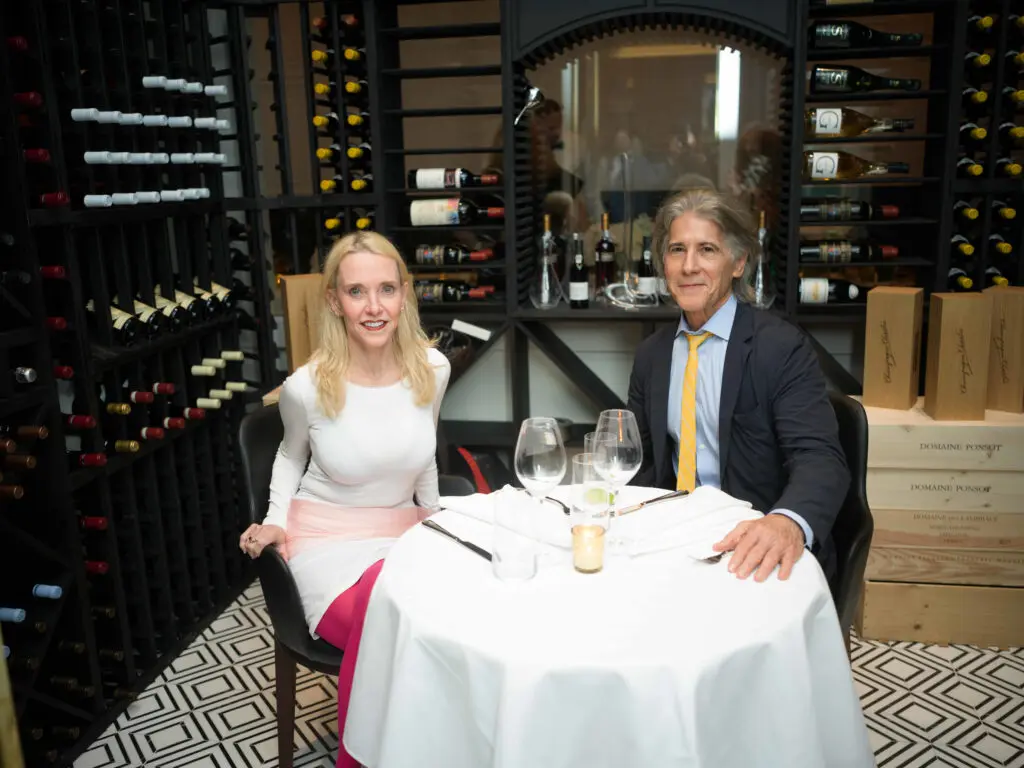 Lise Liddell, Kenneth Finch at the opening of opulent steakhouse Turner's Cut, located in Autry Park (Photo by )