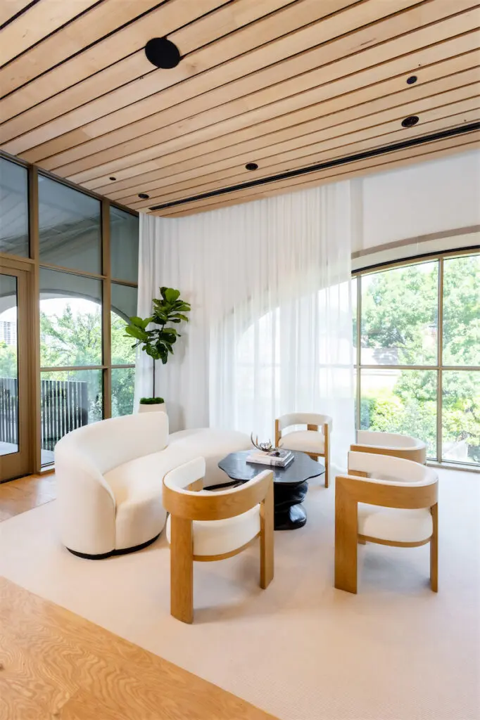 A Tranquility Lounge in Alive and Well Dallas overlooking the Katy Trail.