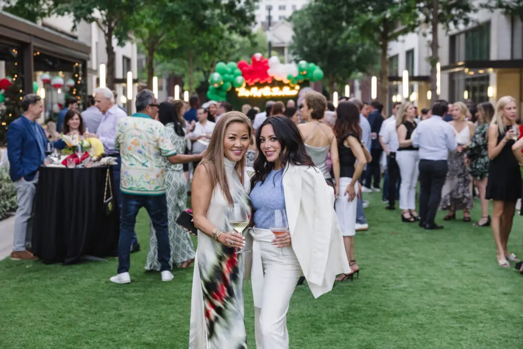 Amy Hadden, Ashley Oswald at the first year anniversary party at Bari in River Oaks District. (Photo by Johnny Than )