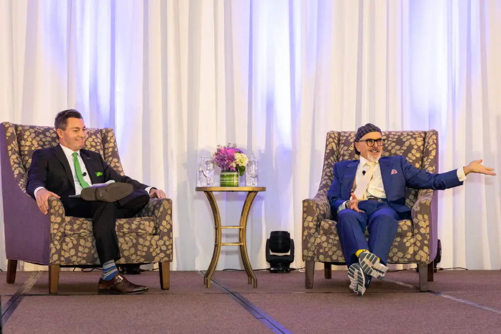 Andy Cerota, Emmy Award winning actor  Joe Pantoliano at the Menninger Clinic annual luncheon. (Photo by Emily Jaschke)