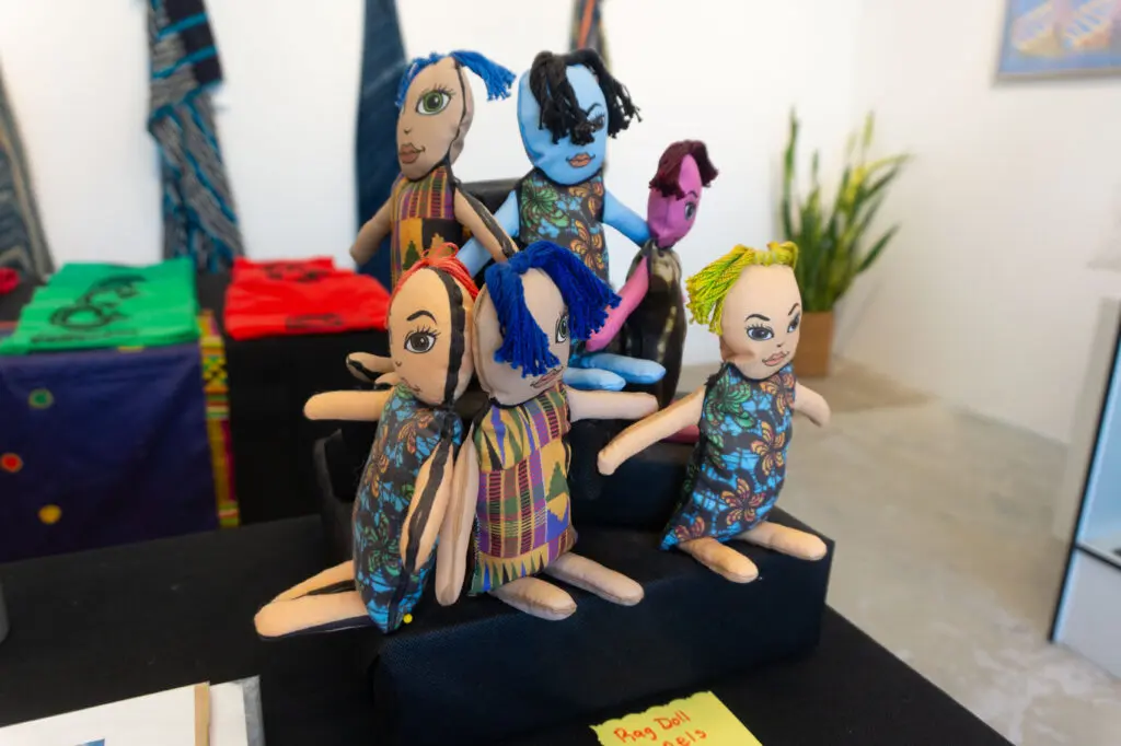 Make-your-own rag dolls Pieces for sale at The Community Artists' Collective Ashé Summer Market (Photo by Sofia Westerman) 