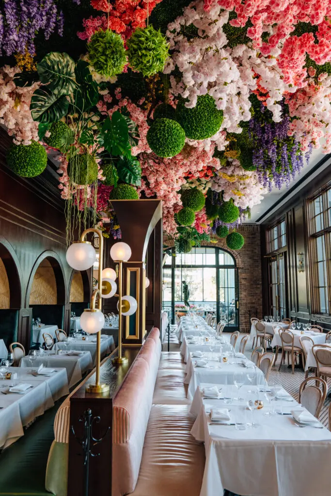 Interior designer Gail McCleese helped restaurateur Ben Berg bring his floral-infused vision for Annabelle Brasserie in Autry Park to life.