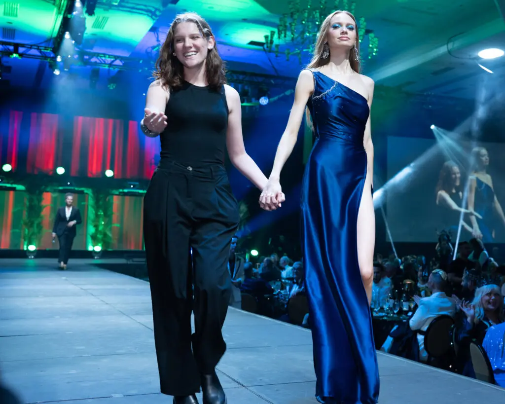 Bella Gray and Model (Photo by Danny Campbell)