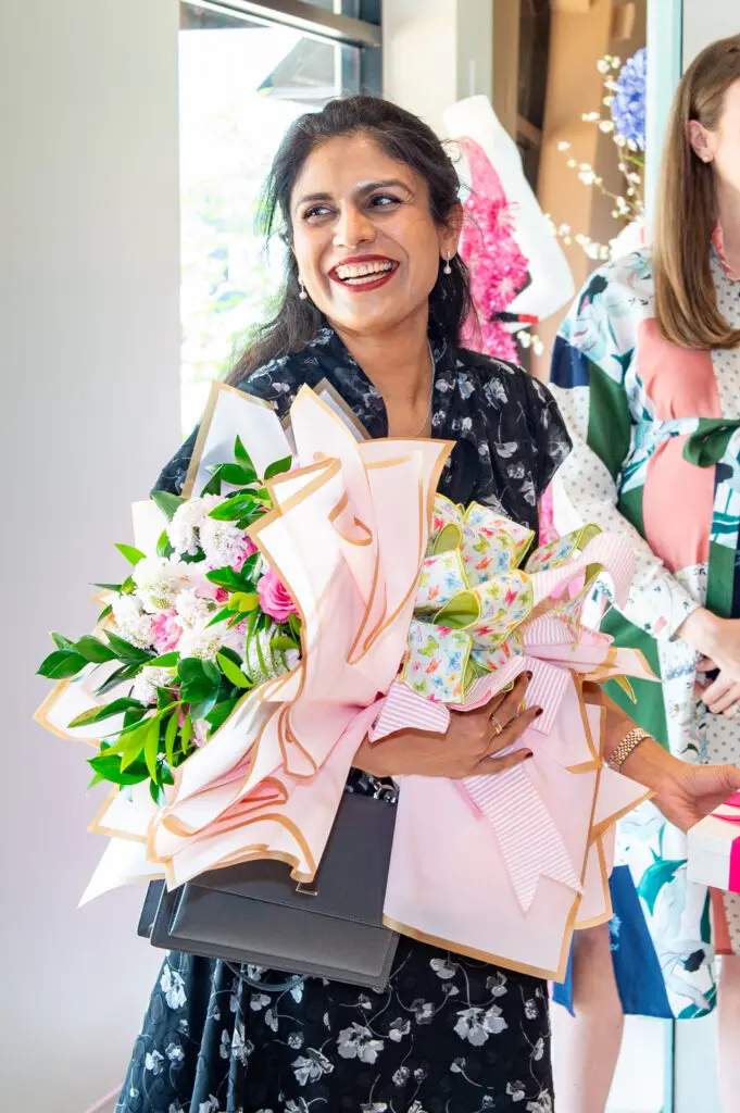 Honoree Bincy Abrahamat the 2025 Women of Distinction reveal at Elizabeth Anthony (Photo by Jacob Power)