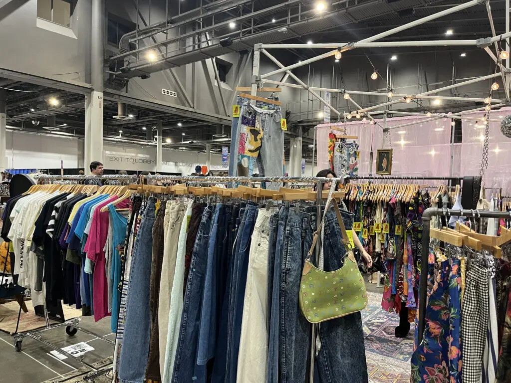 Bell bottom pants make a splash at ThriftCon Houston. (Photo by Jenna Baer)