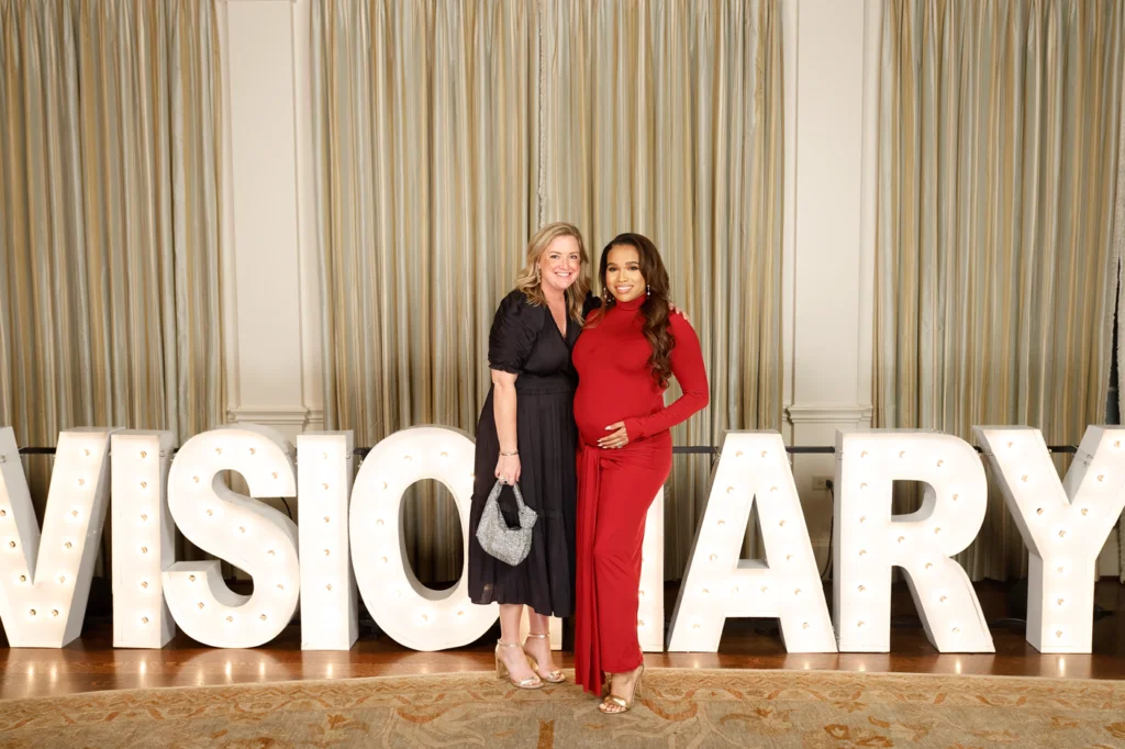 Laura Persia, Charlye Egbo at the Leukemia & Lymphoma Society Visionaries of the Year gala