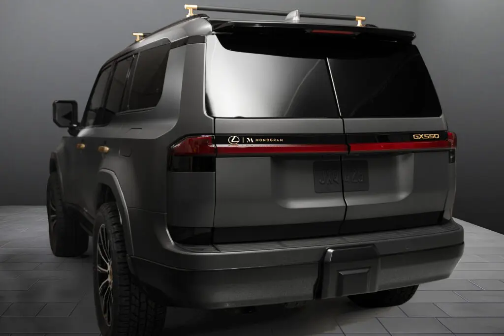 The double doors in the trunk of the Monogram GX have a few surprises inside.
