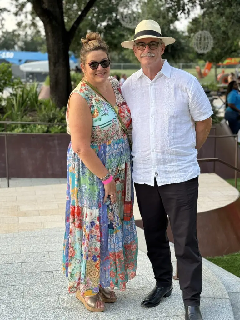 LuAnn & Robert Daniel at the Buffalo Bayou Partnership 'Cocktails in Bloom' event at Autry Park (Buffalo Bayou Partnership photo)