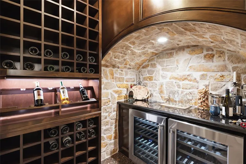 Grow your vino collection inside the neatly tucked away wine grotto. 