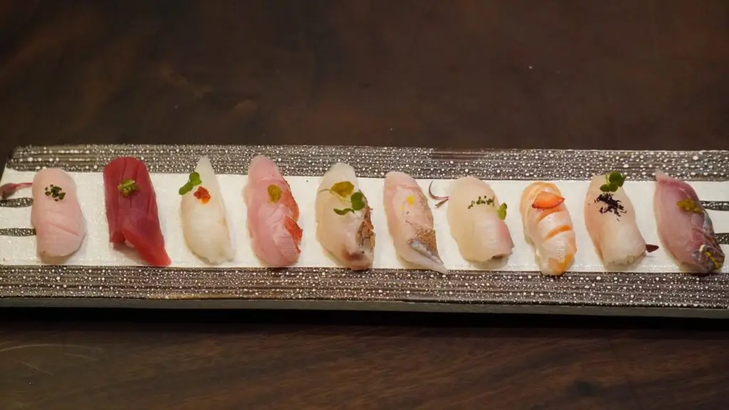Ichi-go nigiri chef's selection of premium nigri is one way to dig into a meal at Bloofin Sushi. (Photo courtesy of Bloofin Sushi)