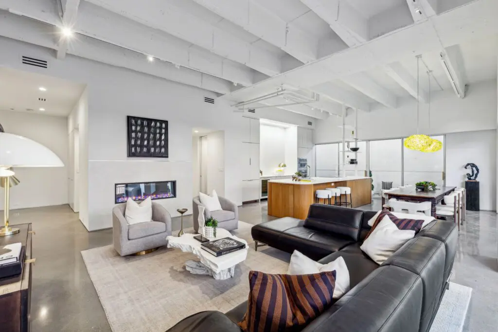 Another view of the open concept living area. 