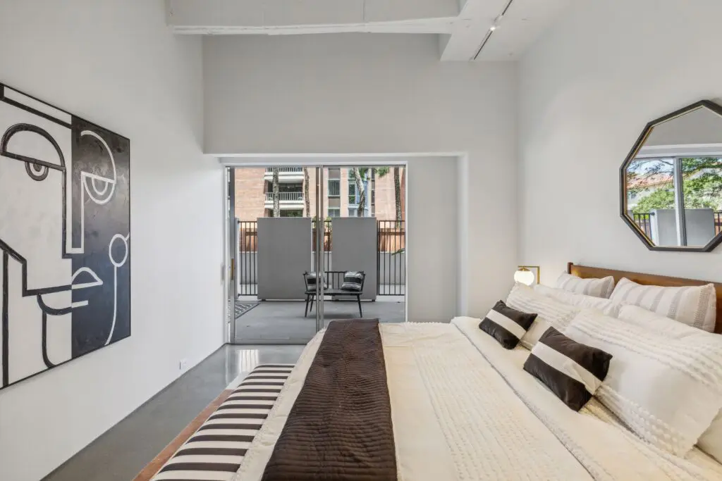 Bedrooms also open up to the private terrace along Turtle Creek.