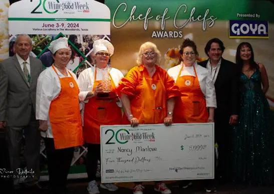 Chef Nancy Manlove took first place in the Chef Showcase at The Woodlands Wine and Food Week 2024, held at The Woodlands Waterway Marriott. (Photo by Food and Vine Time Productions)