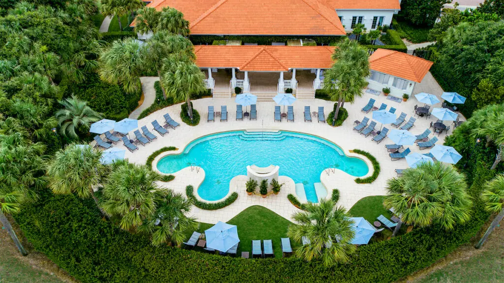An aerial view of the spa pool at Ponte Vedra Inn & Club. (Photo by The Spa at Ponte Vedra Inn & Club)