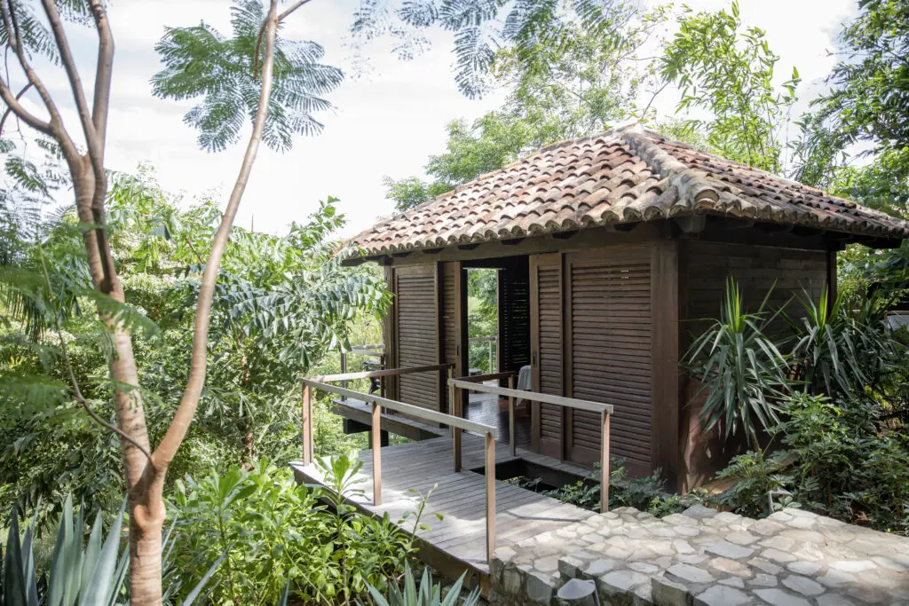 Rancho Santana's Spa en el Bosque is a five-star wellness experience with treatments in open-air casitas surrounded by calming jungle sounds. 