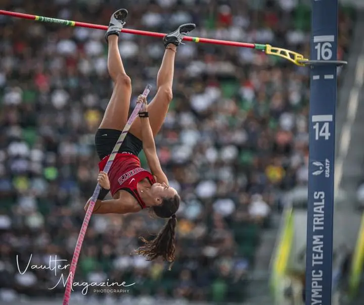Brynn King's cleared the pole two inches higher than her previous best to finish third at the Olympic Track and Field Trials in June in Eugene, Oregon.