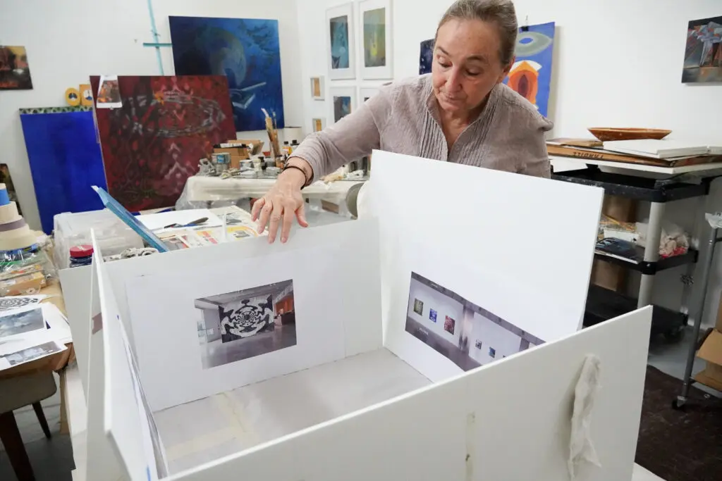 Arielle Masson in the studio (Photo courtesy of MFAH)