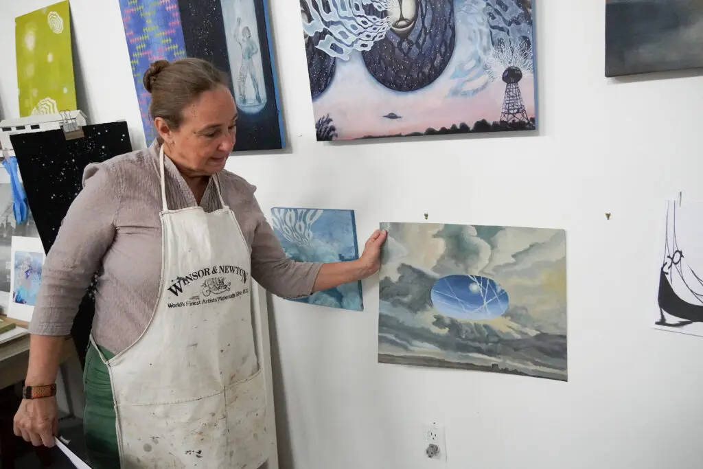 Arielle Masson in the studio (Photo courtesy of MFAH)