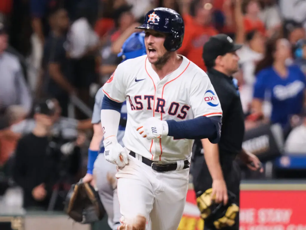 Alex Bregman shows a lot of emotion for these Houston Astros. His leadership means even more. (Photo by F. Carter Smith)