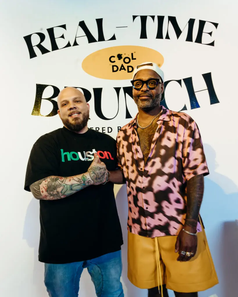 Chef Andre Nieves, Kevin Barnett at CoolxDad Real-Time Brunch (Photo by William Issac)