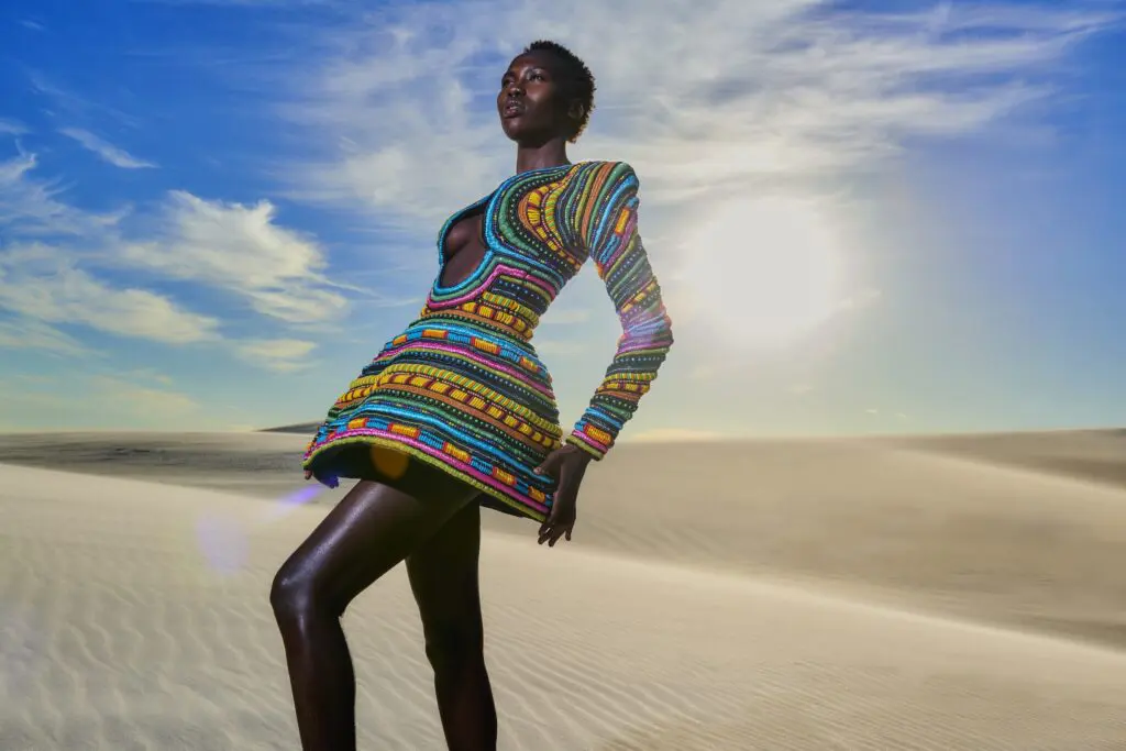 'The Lion King' inspired fashion by Balmain in partnership with Disney in celebration of the 30th anniversary of the film. (Photo by Joel Anderson)