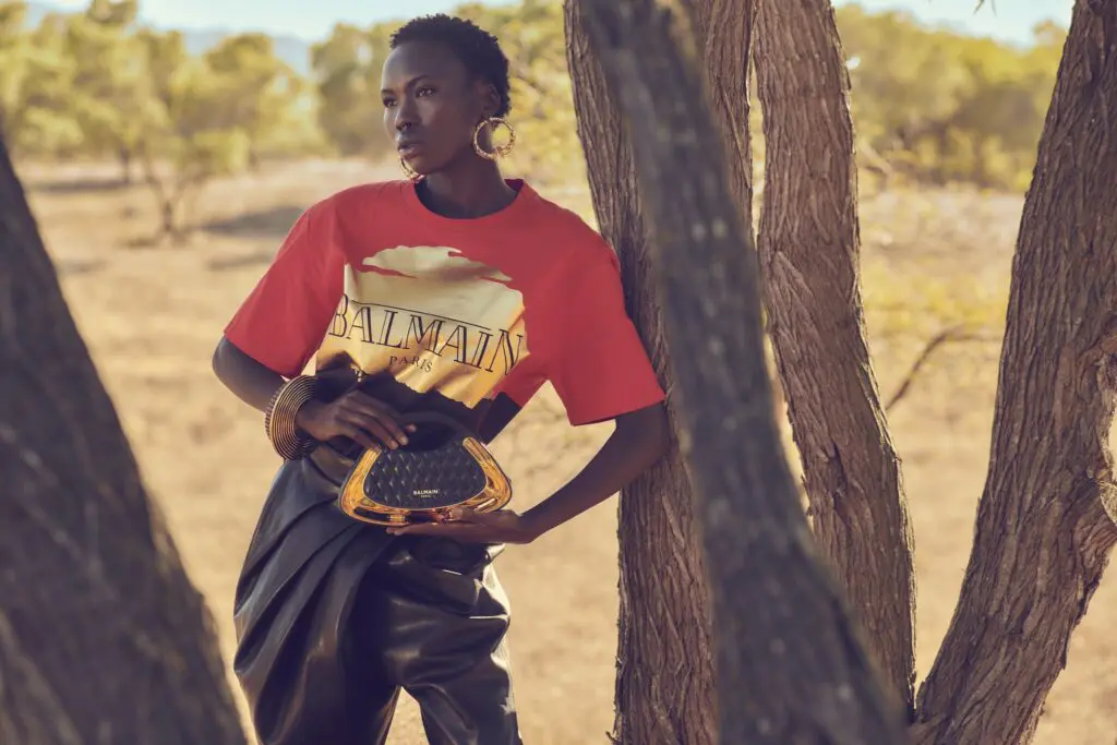 'The Lion King' inspired fashion by Balmain in partnership with Disney in celebration of the 30th anniversary of the film. (Photo by Joel Anderson)