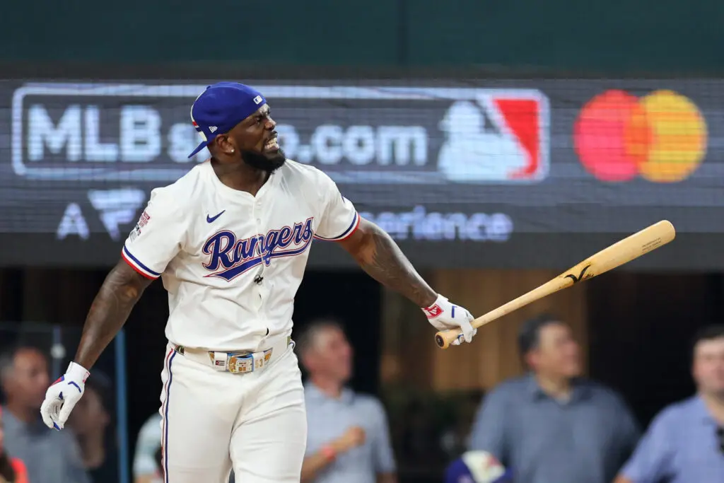 Adolis Garcia gave it a game effort, but could not get out of the first run in MLB's Home Run Derby.
