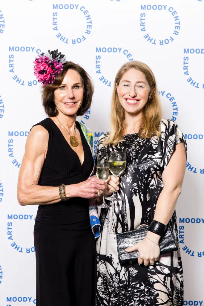 Heidi Gerger and Ria Julich at Rice University's Moody Center for the Arts' seventh anniversary annual fundraising dinner (Photo by Hung Truong)