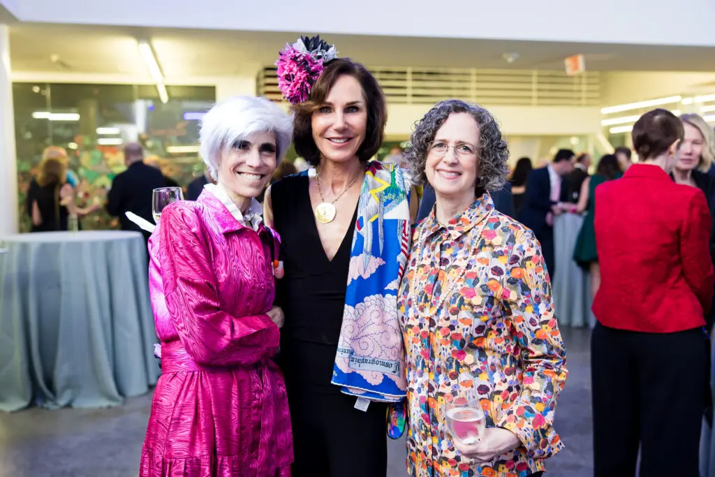 Judy Nyquist, Heidi Gerger, Deborah Brochstein at Rice University's Moody Center for the Arts' seventh anniversary annual fundraising dinner (Photo by Hung Truong)