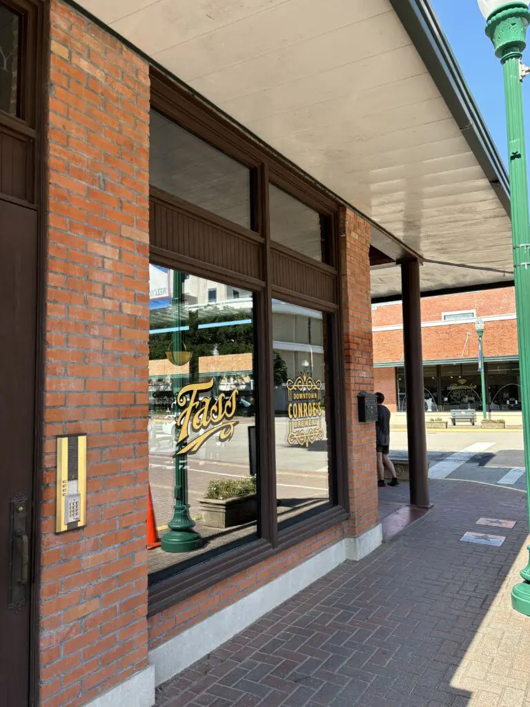 Fass is located in the heart of downtown Conroe in the historic Gentry building. (Photo by Laura Landsbaum)
