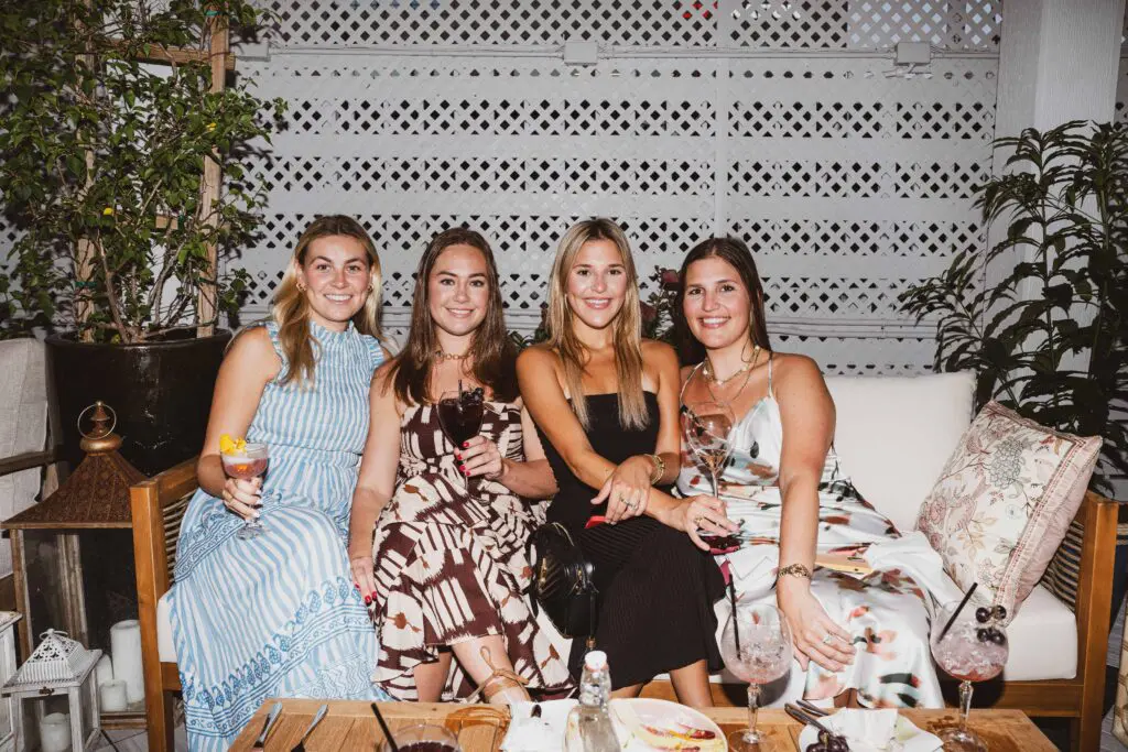 Jackie Heston, Sarah Murchison, Addy Ayala, Blakeley Cranfield at the opening party for Sophie Cocktail & Terrace Bar