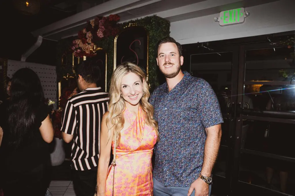 Katherine and Chris Whaley at the opening party for Sophie Cocktail & Terrace Bar
