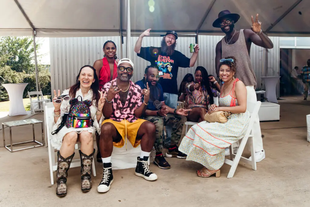 Catherine D. Anspon, Kevin Barnett, Haven Jones, Gary Wade, Tony Dark, Carlia Helm, Nana Kojo Nkunim, Erica Hilliard at CoolxDad Real-Time Brunch (Photo by William Issac)