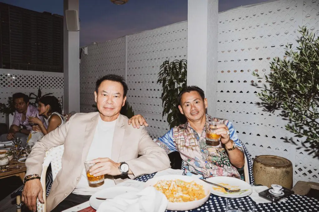 Robert Vu, Johnny Dang at the opening party for Sophie Cocktail & Terrace Bar