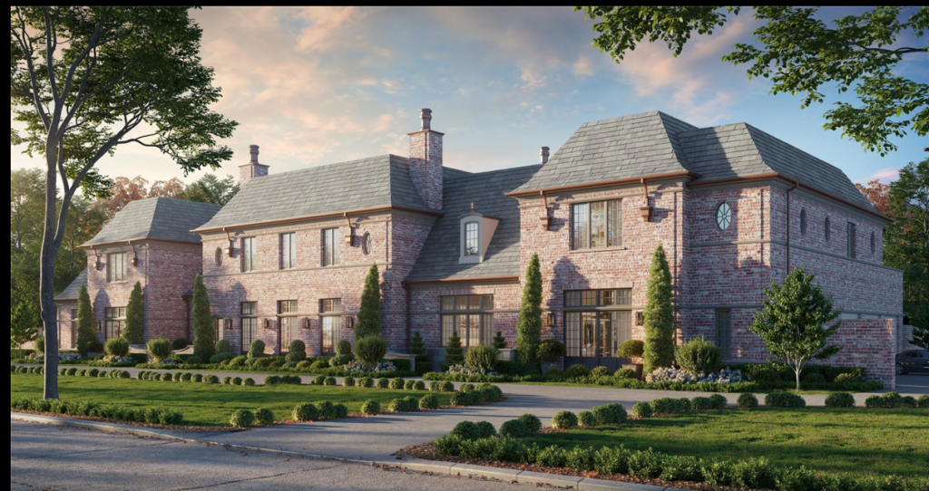 The newly built residence at 207 Kinkaid School Drive in Houston is on the market for $11,200,000 million. (Rendering courtesy of Build48)