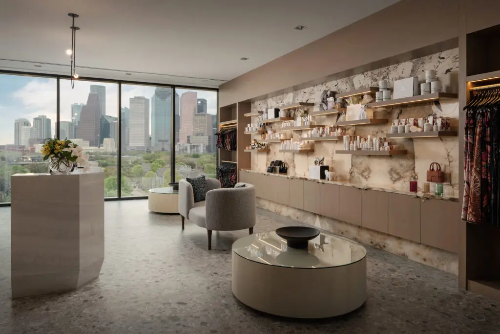 The retail area at the Thompson Spa at Thompson Houston