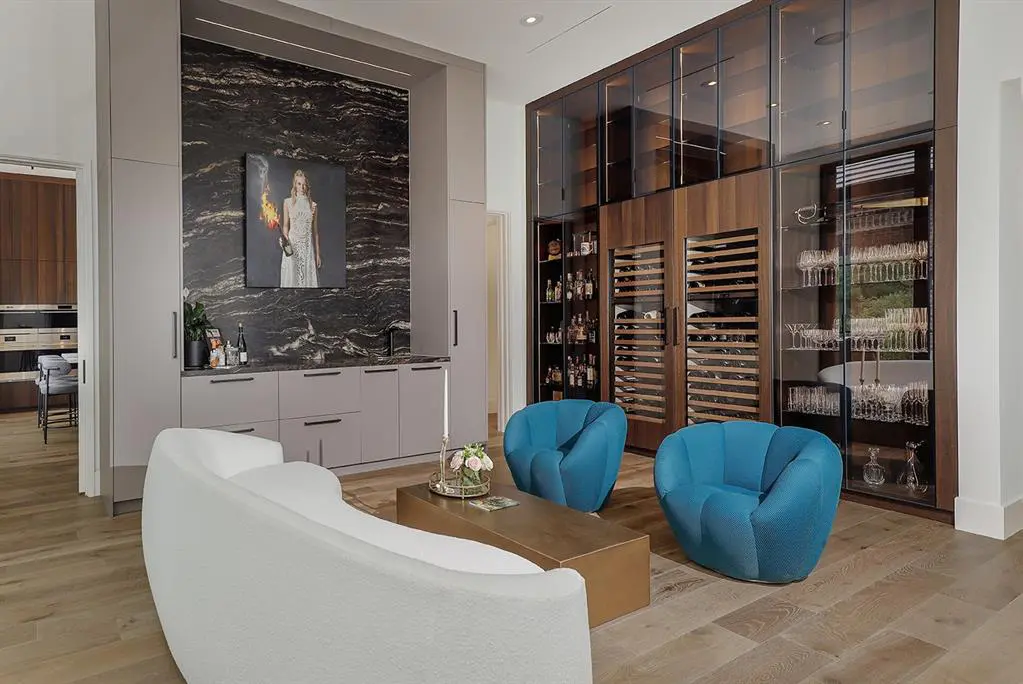 The wine bar is one of the house's highlights.  