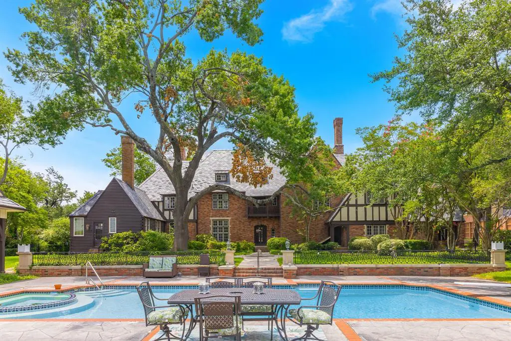 A view from the backyard pool.