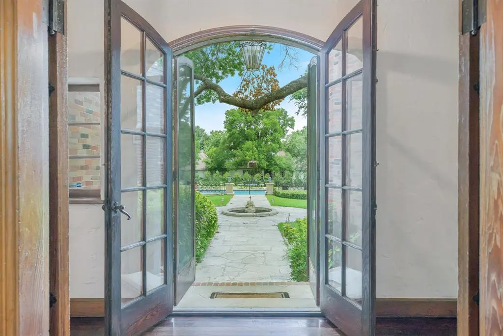 A view of the home's formal gardens. 