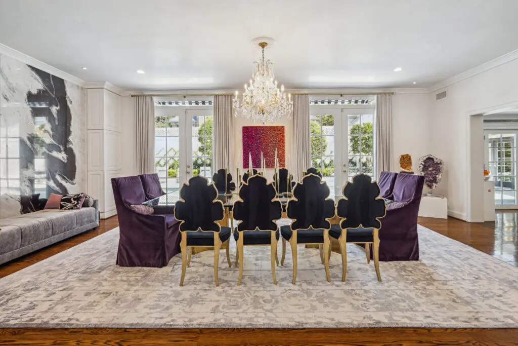 The spacious dining room at 2411 River Oaks Boulevard has hosted a wealth of powerful people. (Photo by TK Images for Compass)