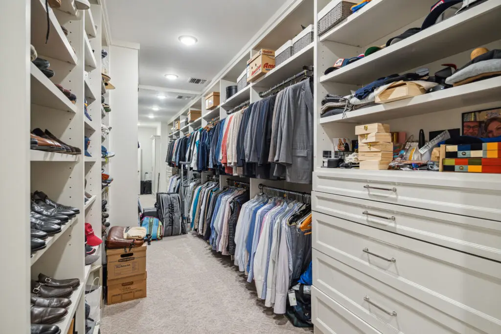 Both his and hers closets are spacious in the former River Oaks home of Gov. John B. Connally Jr. (Photo by TK Images for Compass)