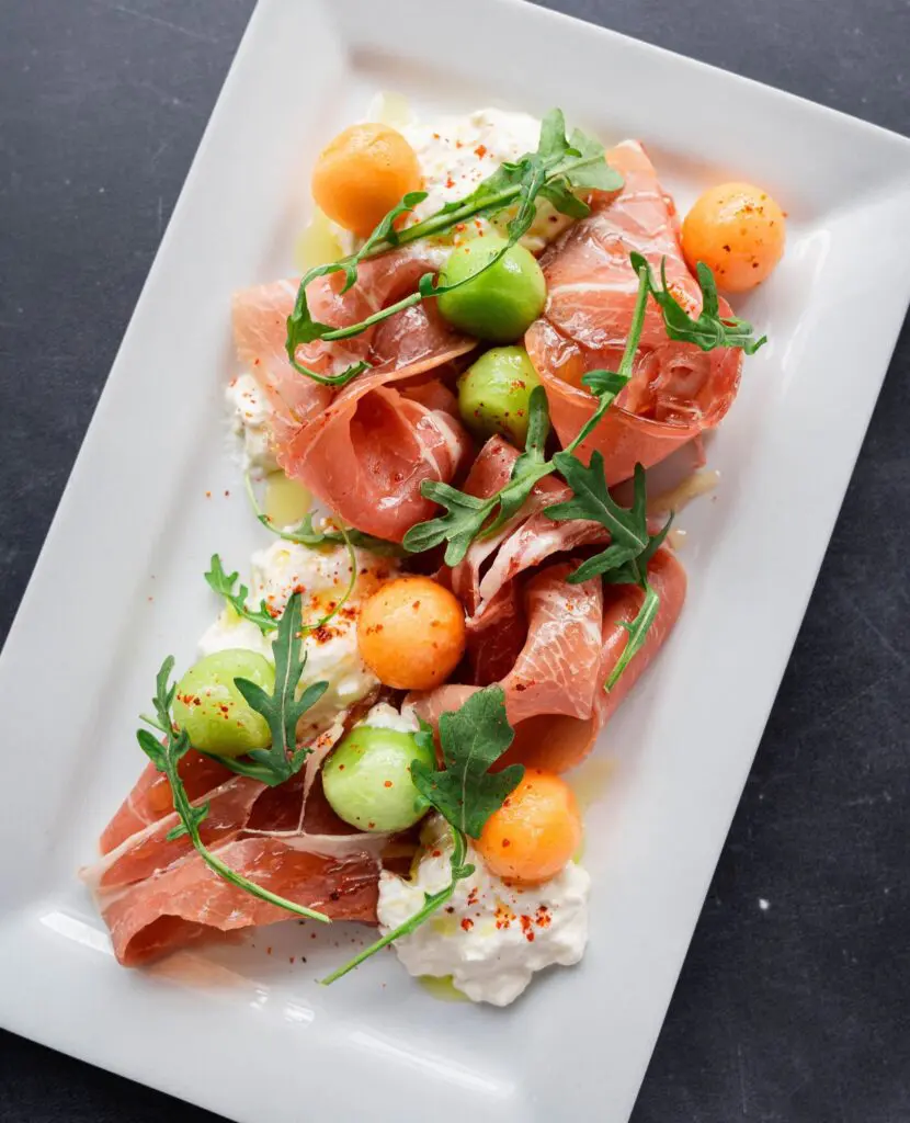 For starters at The Sicilian Butcher, perhaps a taste of the prosciutto with melon.