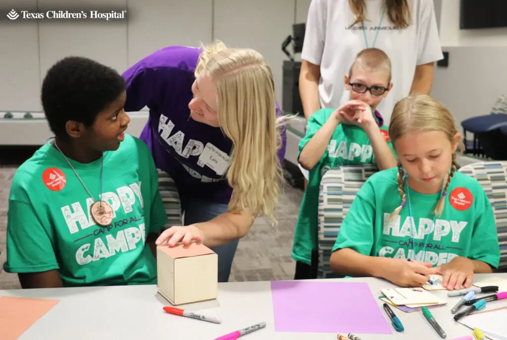Arts and crafts were part of the Camp For All 2U program at Texas Children's Hospital in The Woodlands.