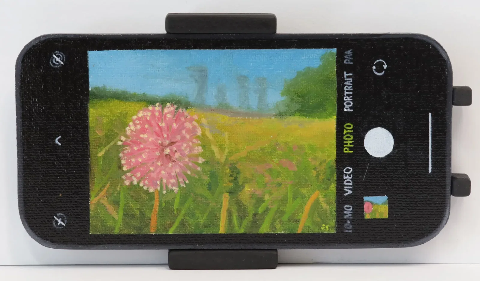 John Slaby's <em>Flower</em>, 2022, makes viewers think about the last time they stopped and smelled the roses. (Photo courtesy of Archway Gallery)