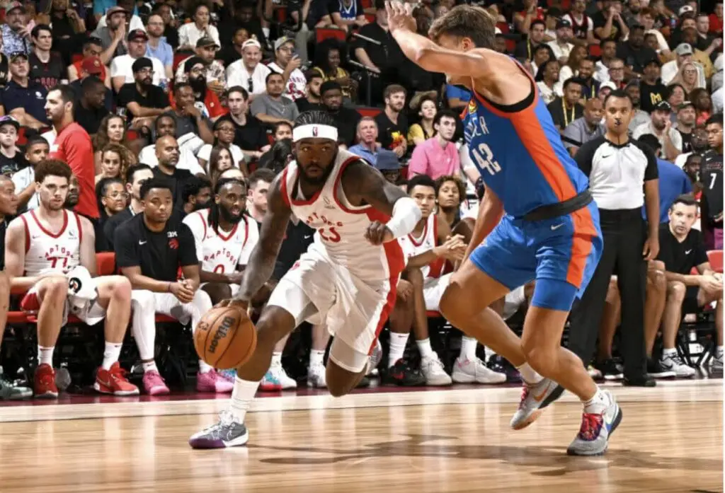 Jamal Shead is already helping bring some University of Houston toughness to the Toronto Raptors. (@UHCougarMBK)