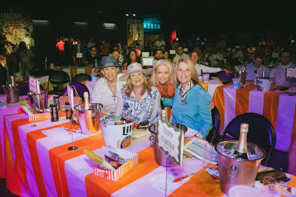 Ginny Galtney, Stephanie Humphries, Chree Boydstun, Lisa Bordelon at Legacy Community Health's Mint Julep fundraiser. (Photo by Jessica Ortiz)