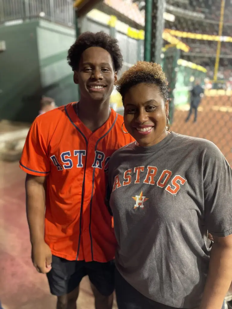 Houston Hospice workers and supporters got a boost from Kyle Tucker and his wife Samantha. (Courtesy Houston Hospice)